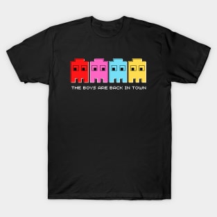 The ghosts are back in town, 8-bit retro arcade ghosts T-Shirt